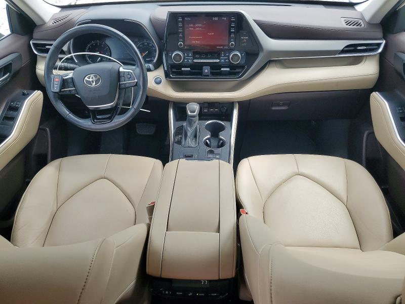 2021 Toyota Highlander VIN 5TDGZRAH9MS043851 COPART salvage auction — FRONT END, Tx - Certificate Of Title, sold $17,700 on 2026-07-07 (photo 8)