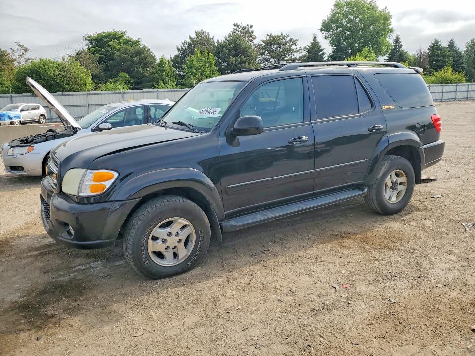 2002 Toyota Sequoia VIN 5TDBT48A72S059583 COPART salvage auction — FRONT END, Il - Salvage Certificate, sold $300 on 2026-07-28 (photo 1)