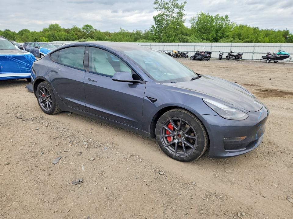 2022 Tesla VIN 5YJ3E1EB6NF278375 COPART salvage auction — REAR END, Ma - Cert Of Title-Salvage, sold $8,600 on 2026-07-22 (photo 4)