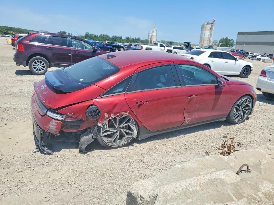 2023 Hyundai Ioniq 6 VIN KMHM34AA2PA022783 COPART salvage auction — REAR END, Ks - Cert Of Title-Salvage, sold $100 on 2026-07-09 (photo 3)