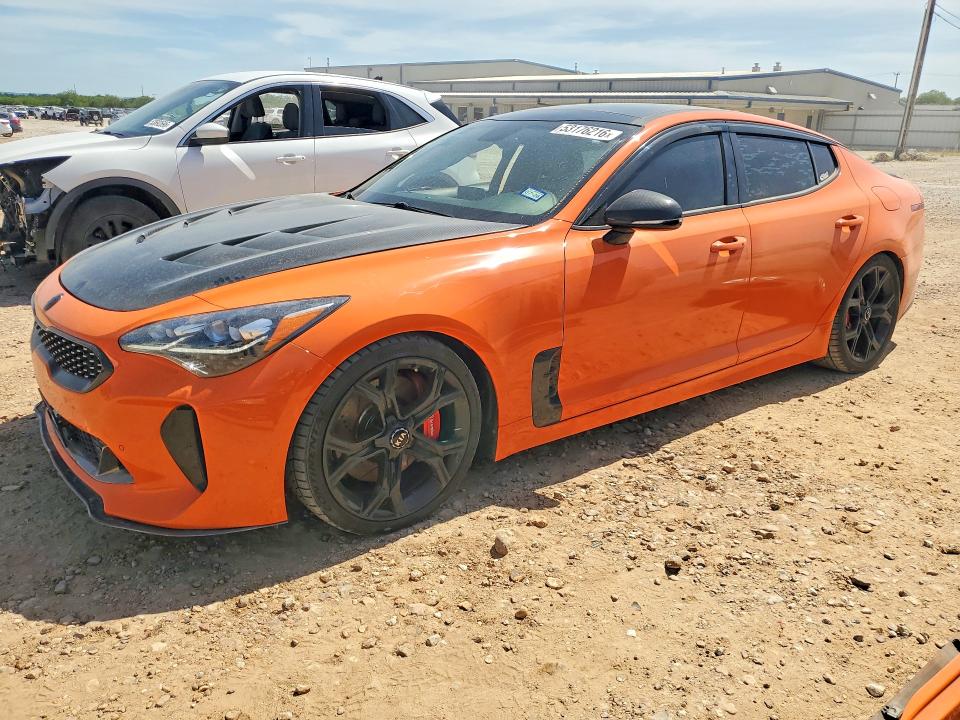 2019 Kia Stinger VIN KNAE35LC9K6071176 COPART salvage auction — SIDE, Tx - Salvage Vehicle Title, sold $5,200 on 2026-07-09 (photo 1)