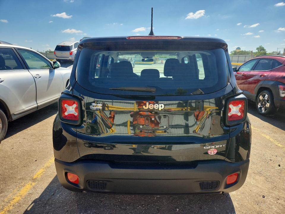 2016 Jeep Renegade VIN ZACCJAAT8GPC61308 COPART salvage auction — HAIL, Ks - Cert Of Title-Salvage, sold $2,300 on 2026-08-03 (photo 6)