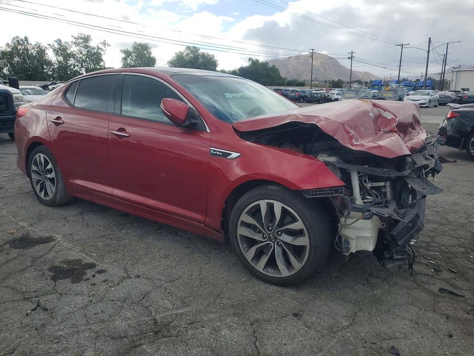 2015 Kia Optima VIN 5XXGR4A69FG495000 COPART salvage auction — FRONT END, Ca - Salvage Certificate, sold $125 on 2026-07-13 (photo 4)