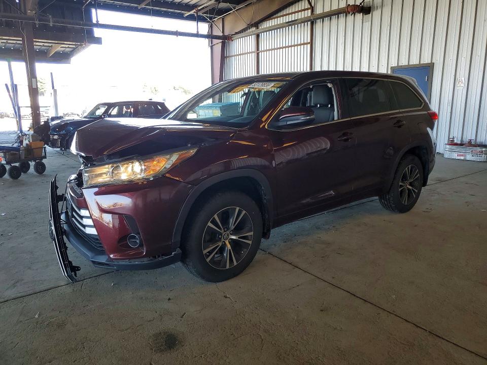 2018 Toyota Highlander VIN 5TDZARFH0JS035349 COPART salvage auction — FRONT END, Ca - Salvage Certificate, sold $5,900 on 2026-07-02 (photo 1)