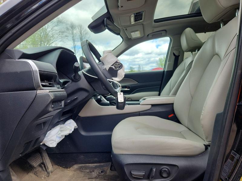 2025 Toyota Highlander VIN 5TDACAB56SS044188 COPART salvage auction — FRONT END, Vt - Cert Of Title-Salvage Vehicle, sold $19,100 on 2026-07-06 (photo 7)
