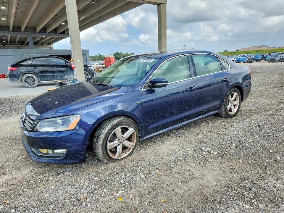 2015 Volkswagen Passat VIN 1VWAS7A30FC107618 COPART salvage auction — FRONT END, Fl - Certificate Of Destruction, sold $875 on 2026-07-09 (photo 1)