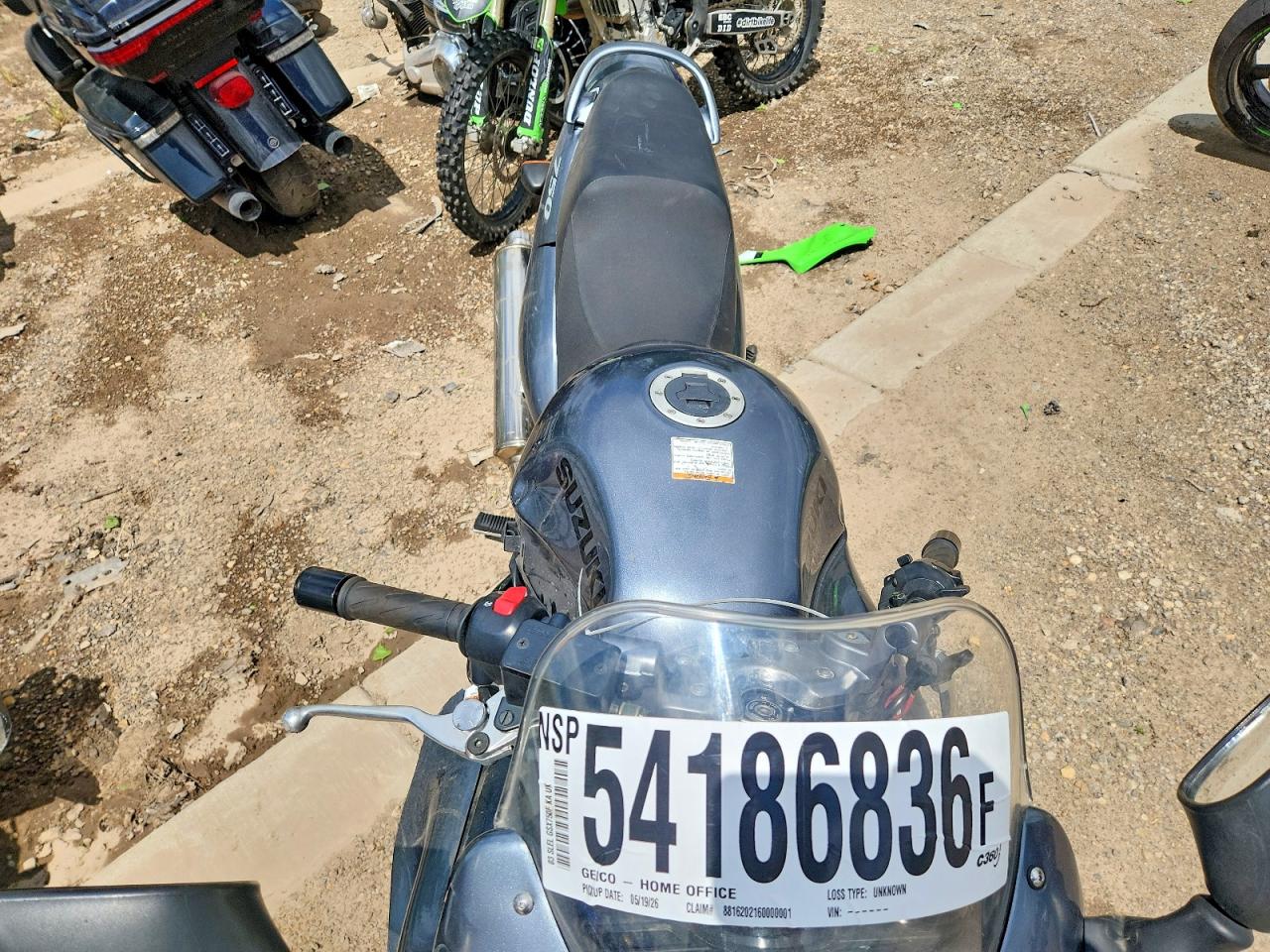 2003 Suzuki GSX750 VIN JS1GR7GA332100608 COPART salvage auction — Side, IL - SALVAGE CERTIFICATE, sold $15 on 2026-06-25 (photo 5)