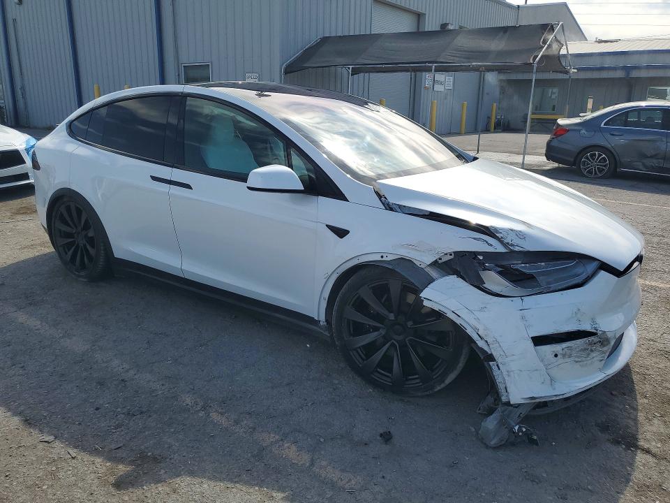 2023 Tesla Model x VIN 7SAXCBE50PF374662 COPART salvage auction — FRONT END, Nv - Salvage Title, sold $23,000 on 2026-07-02 (photo 4)