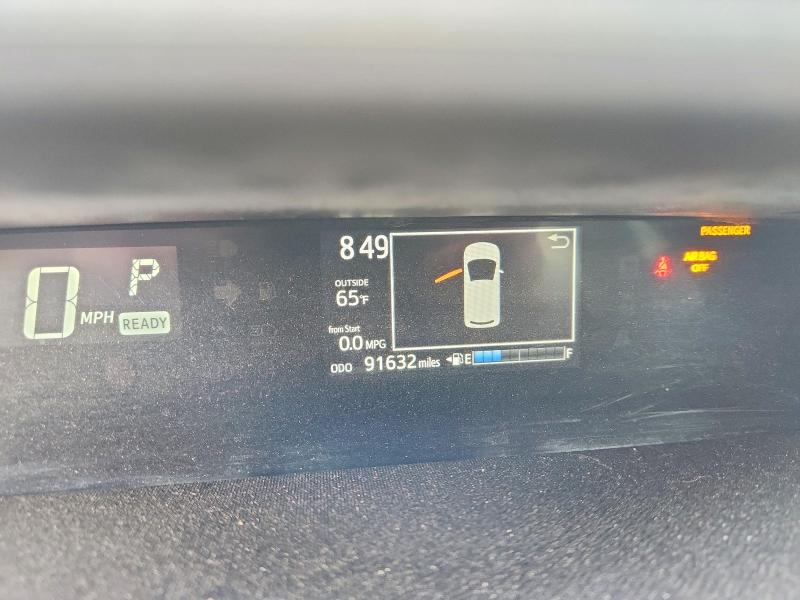 2018 Toyota Prius VIN JTDKDTB39J1606446 COPART salvage auction — FRONT END, Vt - Cert Of Title-Salvage Vehicle, sold $3,000 on 2026-07-20 (photo 9)