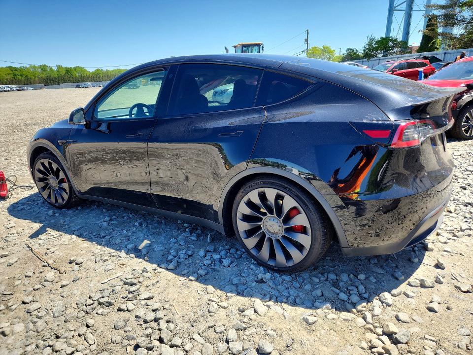 2022 Tesla Model y VIN 7SAYGDEF3NF375136 COPART salvage auction — SIDE, Nj - Cert Of Title-Salvage, sold $9,500 on 2026-07-27 (photo 2)