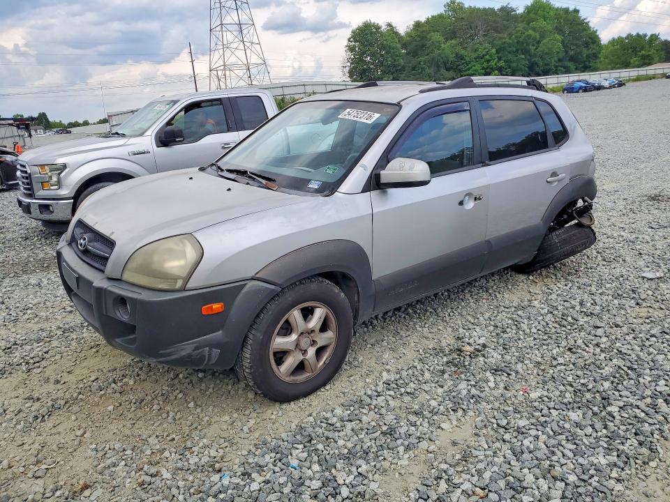 2005 Hyundai Tucson VIN KM8JN12D15U118906 COPART salvage auction — REAR END, Nc - Salvage Certificate Of Title, sold $375 on 2026-07-15 (photo 1)