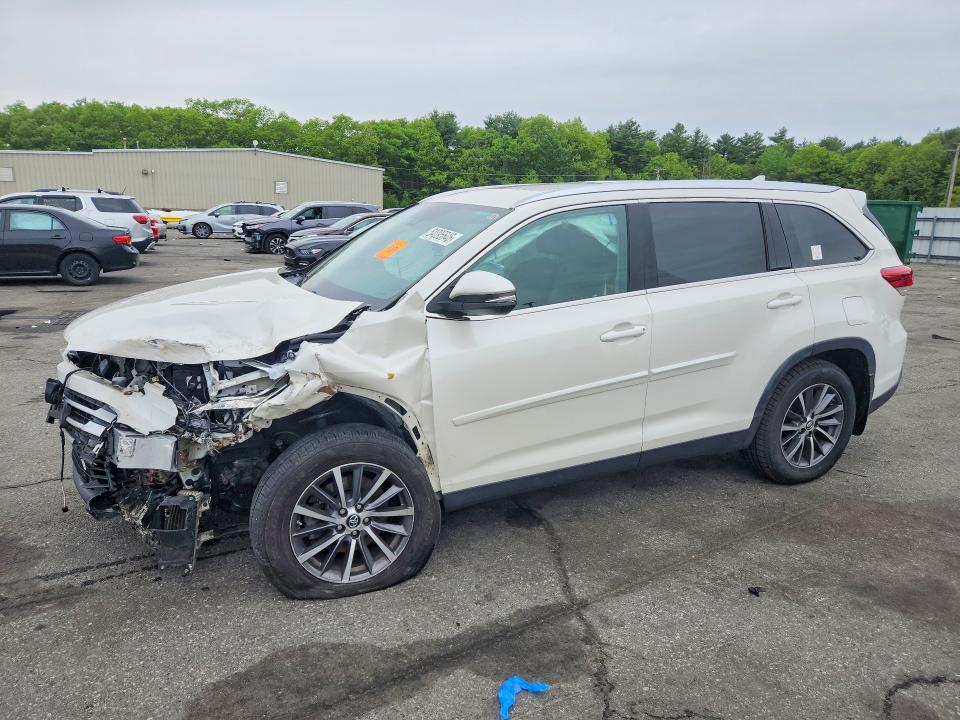 2019 Toyota Highlander VIN 5TDJZRFHXKS614548 COPART salvage auction — FRONT END, Ct - Cert Of Title-Salvage, sold $5,000 on 2026-07-14 (photo 1)