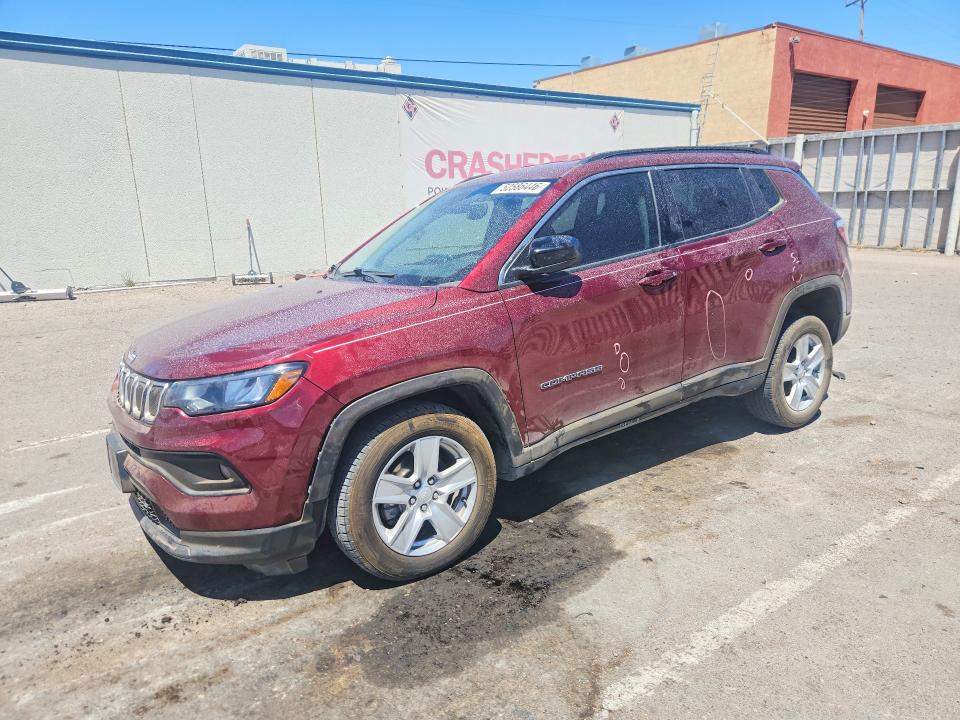 2022 Jeep Compass VIN 3C4NJDBB2NT111264 COPART salvage auction — FRONT END, Tx - Salvage Vehicle Title, sold $125 on 2026-07-24 (photo 1)