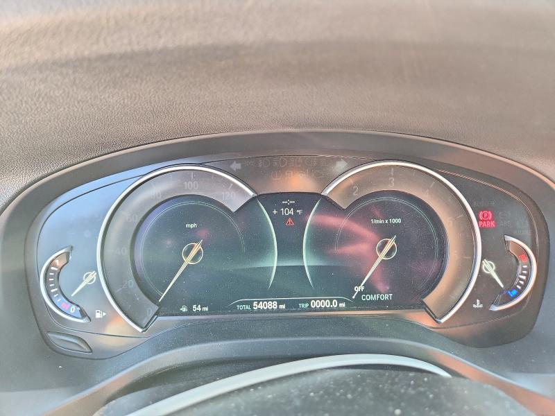 2019 BMW X3 VIN 5UXTR7C55KLF33399 COPART salvage auction — WATER/FLOOD, Tx - Salvage Title-Flood Damage, sold $7,000 on 2026-07-02 (photo 9)