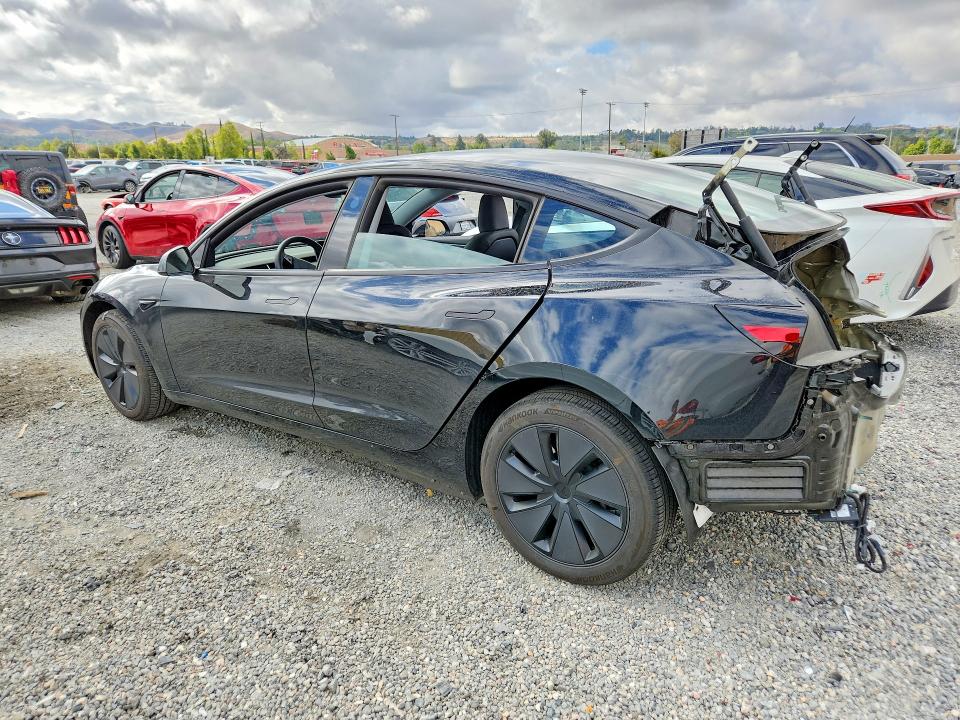 2025 Tesla VIN 5YJ3E1EA2SF018915 COPART salvage auction — REAR END, Ca - Salvage Certificate, sold $11,300 on 2026-07-22 (photo 2)