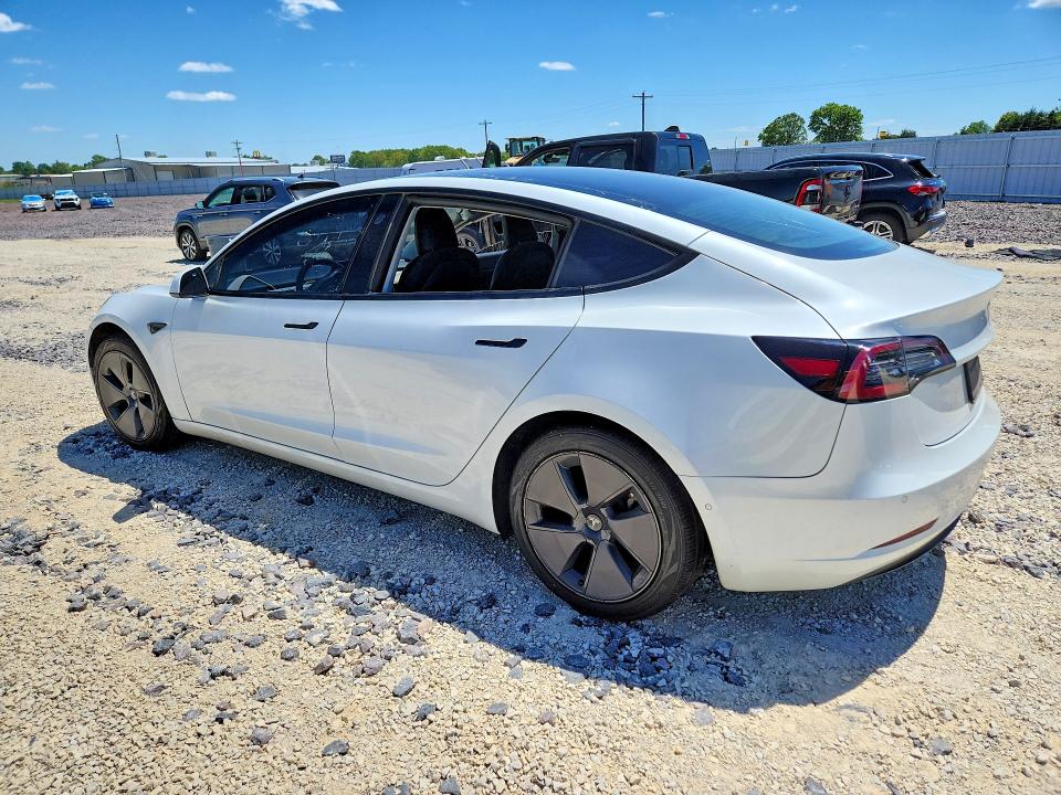 2021 Tesla VIN 5YJ3E1EA0MF915329 COPART salvage auction — SIDE, MO - SALVAGE CERTIFICATE OF TITLE, sold $6,100 on 2026-07-29 (photo 2)