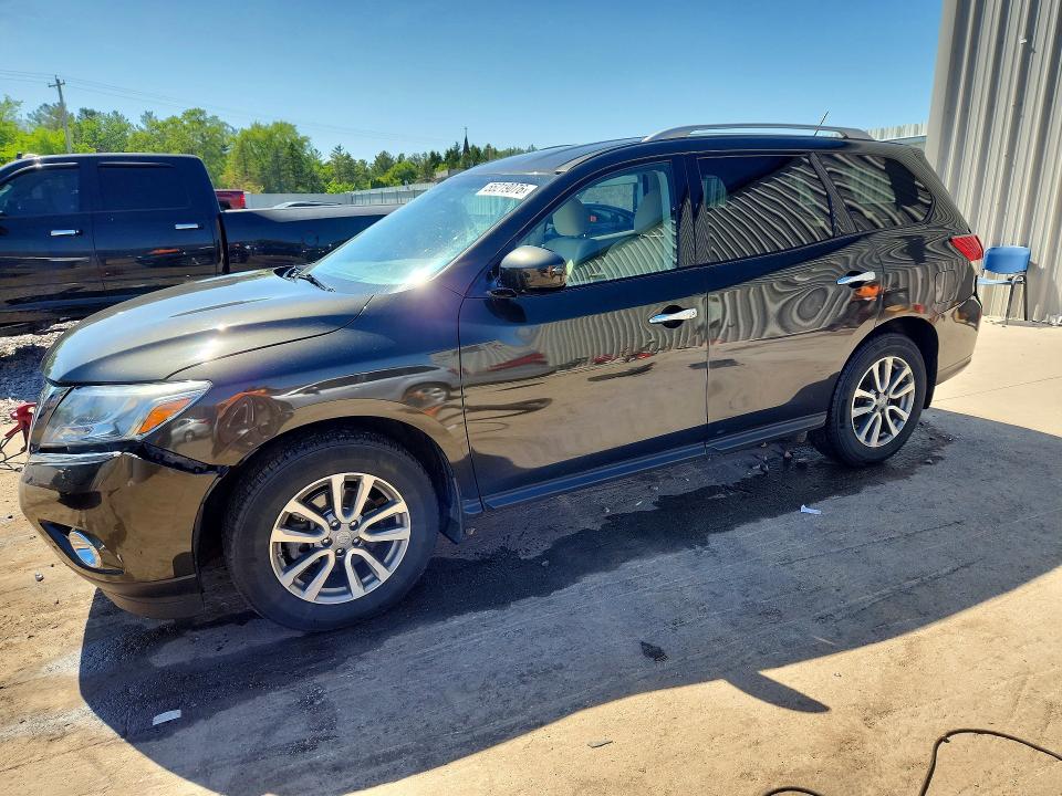 2015 Nissan Pathfinder VIN 5N1AR2MM0FC623706 COPART salvage auction — FRONT END, WI - CERTIFICATE OF TITLE, sold $2,050 on 2026-07-09 (photo 1)