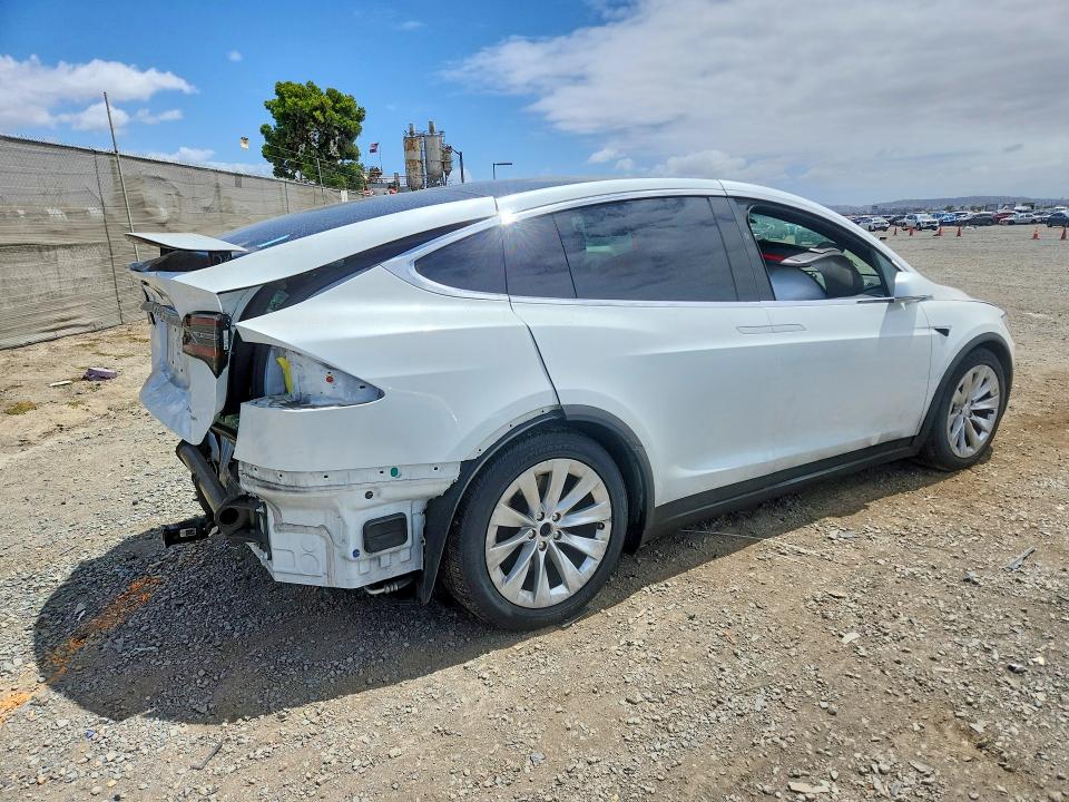 2020 Tesla Model x VIN 5YJXCAE20LF238426 COPART salvage auction — REAR END, Ca - Salvage Certificate, sold $350 on 2026-07-21 (photo 3)