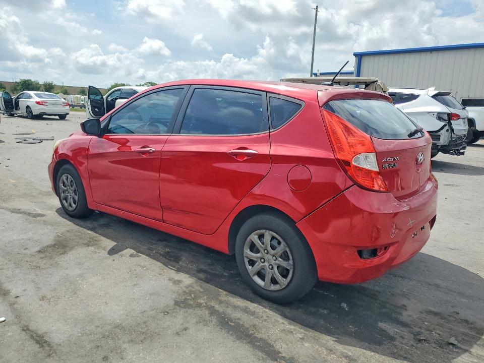2012 Hyundai Accent VIN KMHCT5AEXCU005565 COPART salvage auction — REAR END, Fl - Cert Of Title Slvg Rebuildable, sold $675 on 2026-07-14 (photo 2)
