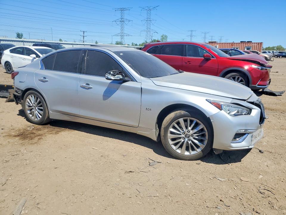 2019 Infiniti Q50 VIN JN1EV7AR2KM557956 COPART salvage auction — FRONT END, Il - Salvage Certificate, sold $2,850 on 2026-07-28 (photo 4)