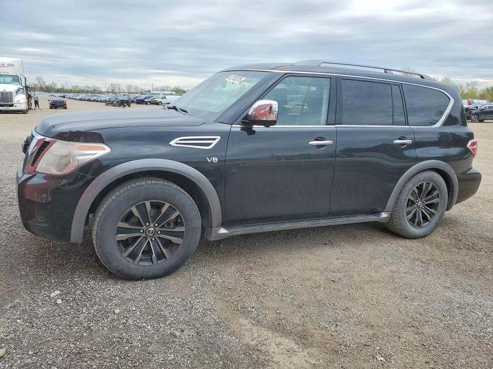 2017 Nissan Armada VIN JN8AY2NE7H9704821 COPART salvage auction — MECHANICAL, On - Permit No Brand - Unfit, sold $8,400 on 2026-07-14 (photo 1)