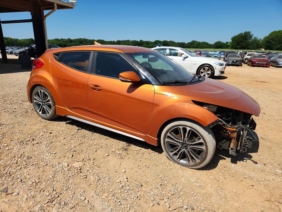 2016 Hyundai Veloster VIN KMHTC6AE6GU295962 COPART salvage auction — FRONT END, Al - Cert Of Title-Salvage Title, sold $525 on 2026-07-08 (photo 4)