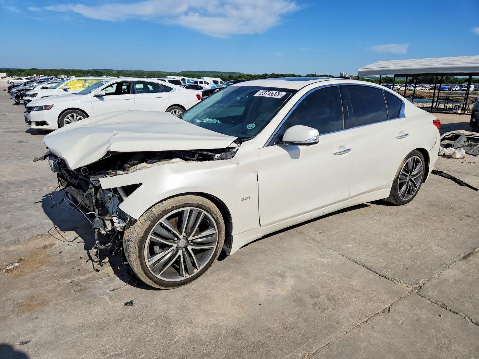 2017 Infiniti VIN JN1EV7AP0HM733412 COPART salvage auction — FRONT END, Tx - Salvage Vehicle Title, sold $1,200 on 2026-07-16 (photo 1)