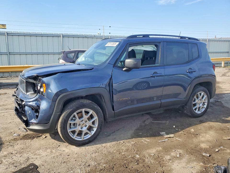 2022 Jeep Renegade VIN ZACNJDB15NPN44539 COPART salvage auction — FRONT END, In - Cert Of Title-Salvage Title, sold $2,600 on 2026-08-03 (photo 1)