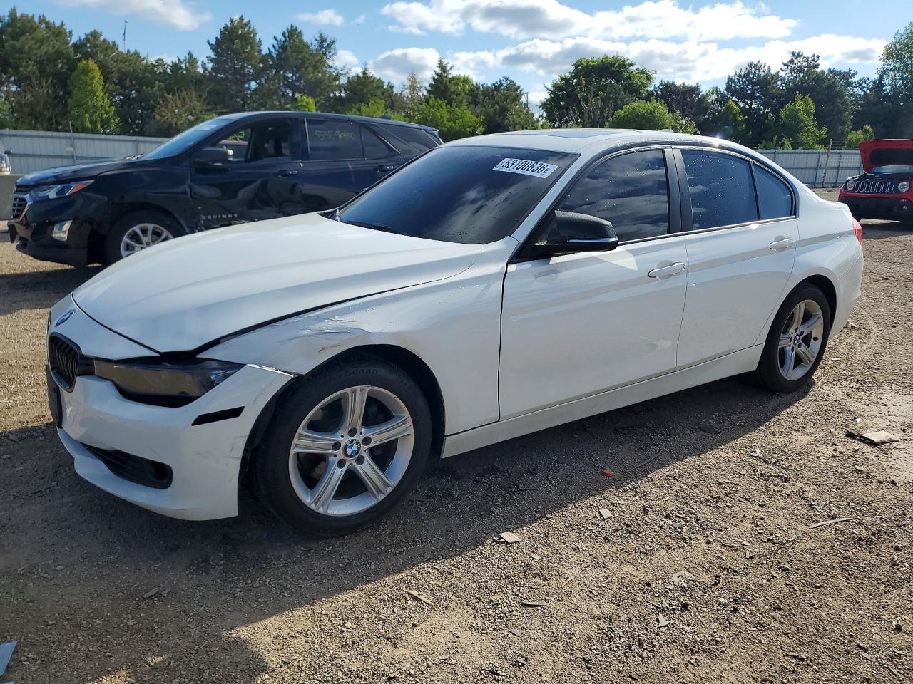 2013 BMW 3 Series VIN WBA3B5G57DNS02412 COPART salvage auction — Front End, IL - SALVAGE CERTIFICATE, sold $625 on 2026-07-02 (photo 1)