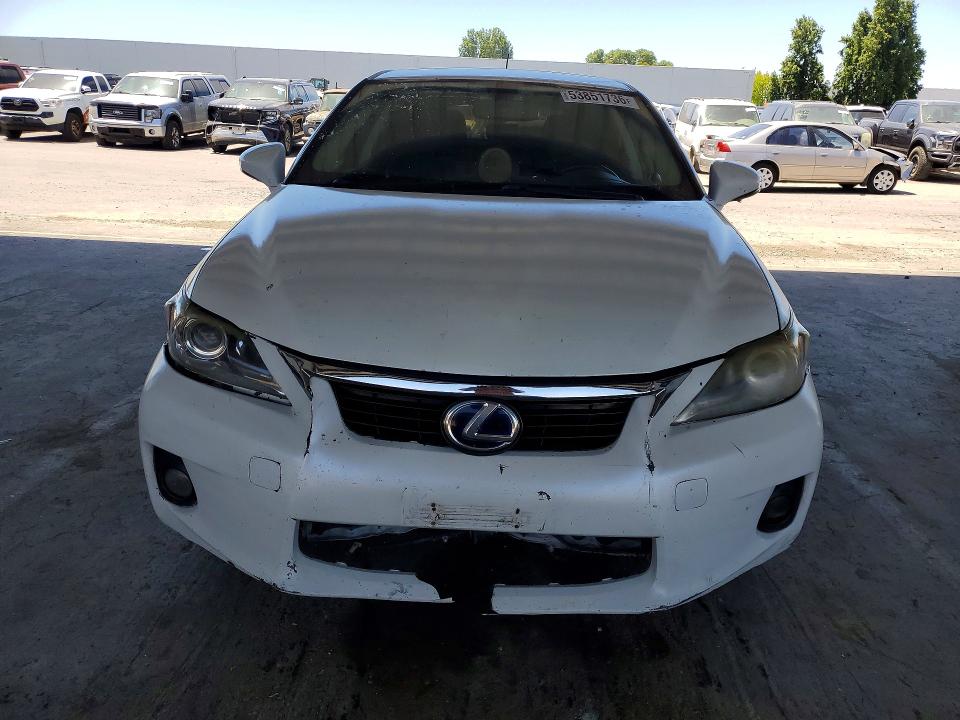 2013 Lexus Ct 200 VIN JTHKD5BH8D2157958 COPART salvage auction — VANDALISM, Ca - Salvage Certificate, sold $40 on 2026-07-21 (photo 5)