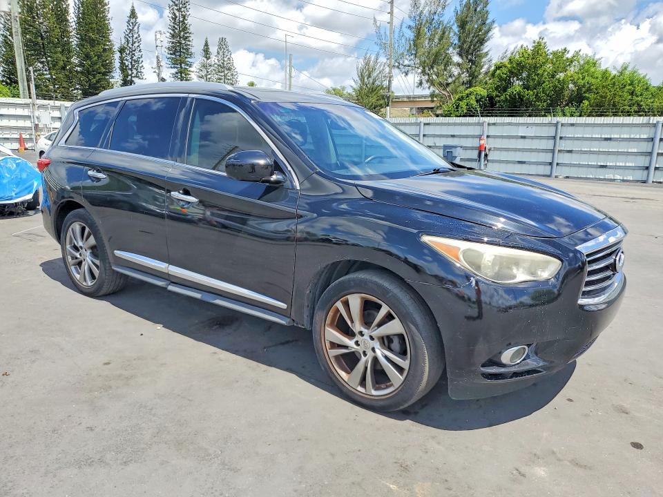 2013 Infiniti Jx35 VIN 5N1AL0MN0DC341660 COPART salvage auction — NORMAL WEAR, Fl - Cert Of Title-Rebuilt, sold $825 on 2026-07-08 (photo 4)