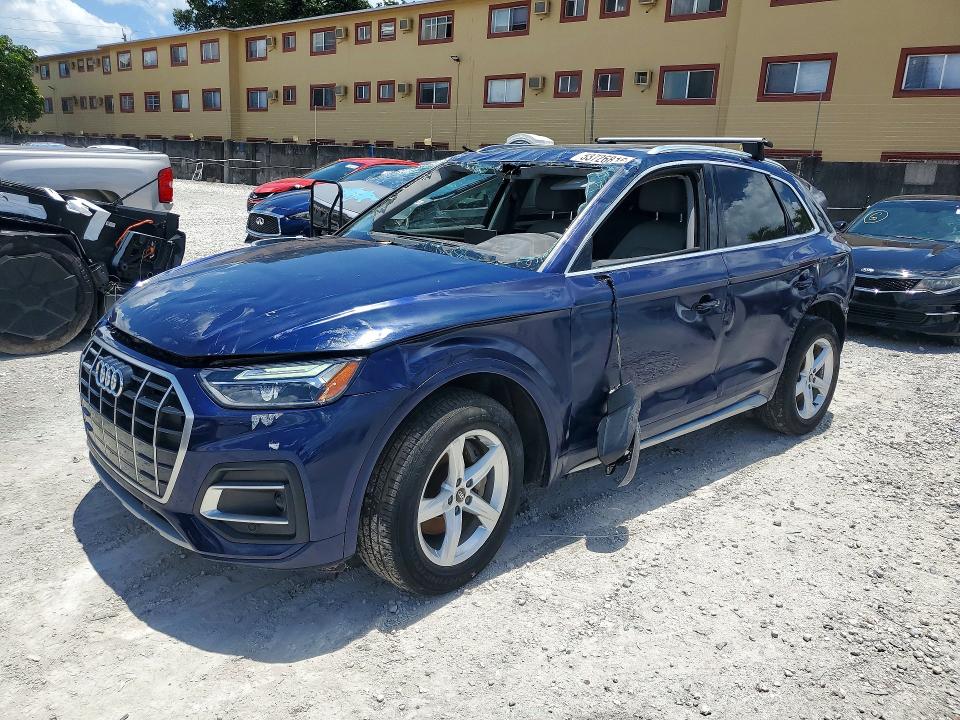 2021 Audi Q5 VIN WA1AAAFY4M2102863 COPART salvage auction — REAR END, TX - CERTIFICATE OF TITLE, sold $8,700 on 2026-07-28 (photo 1)