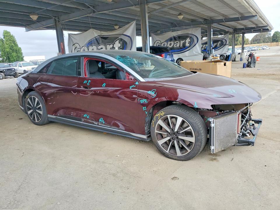 2023 Lucid Air VIN 50EA1TEA0PA005123 COPART salvage auction — FRONT END, Ca - Salvage Certificate, sold $8,100 on 2026-07-09 (photo 4)