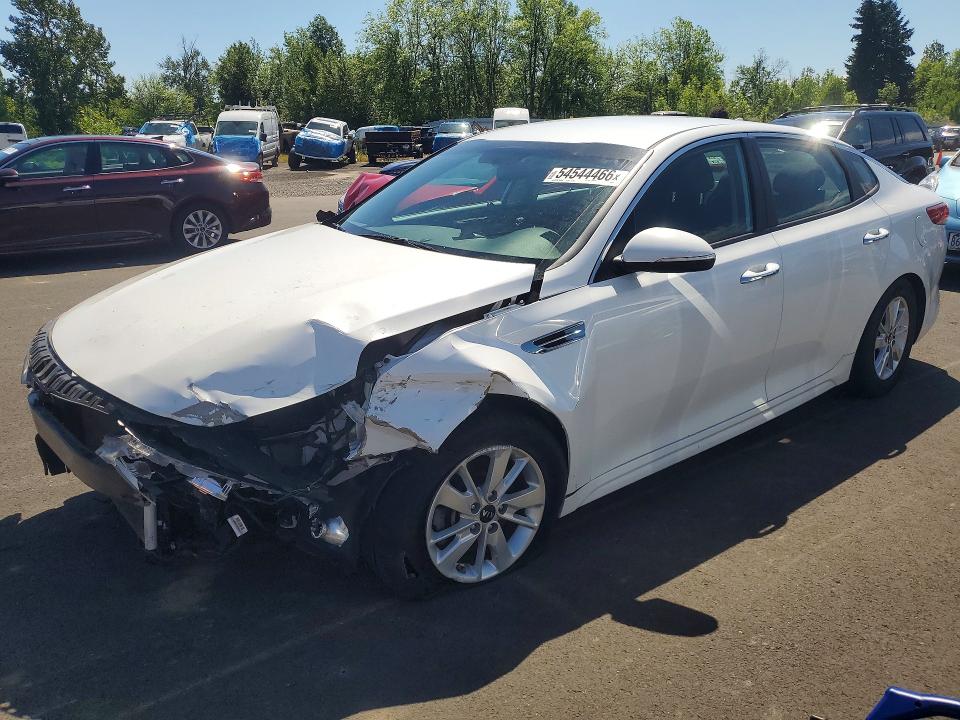 2018 Kia Optima VIN 5XXGT4L36JG188574 COPART salvage auction — FRONT END, WA - CERT OF OWNERSHIP-REBUILT, sold $200 on 2026-07-13 (photo 1)