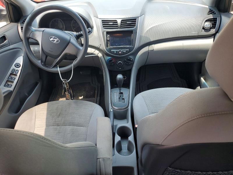 2016 Hyundai Accent VIN KMHCT4AE5GU060215 COPART salvage auction — WATER/FLOOD, TX - SALVAGE TITLE-FLOOD DAMAGE, sold $400 on 2026-07-28 (photo 8)