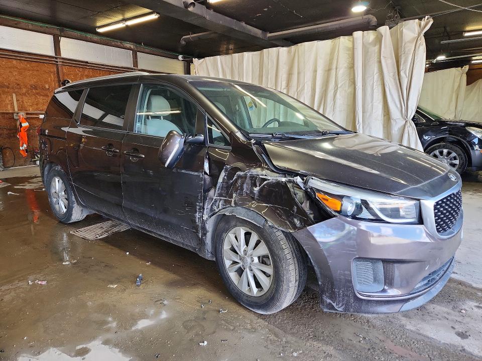 2016 Kia SEDONA VIN KNDMB5C13G6190865 COPART salvage auction — FRONT END, Salvage Title, sold $1,050 on 2026-07-16 (photo 4)