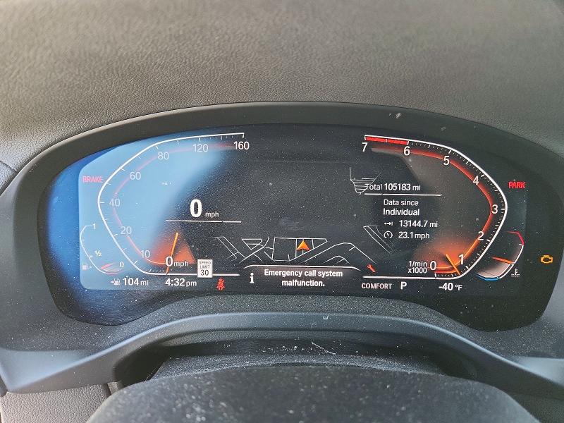 2020 BMW X3 VIN 5UXTY5C0XL9B58071 COPART salvage auction — FRONT END, Ga - Cert Of Title-Salvage, sold $6,900 on 2026-07-09 (photo 9)