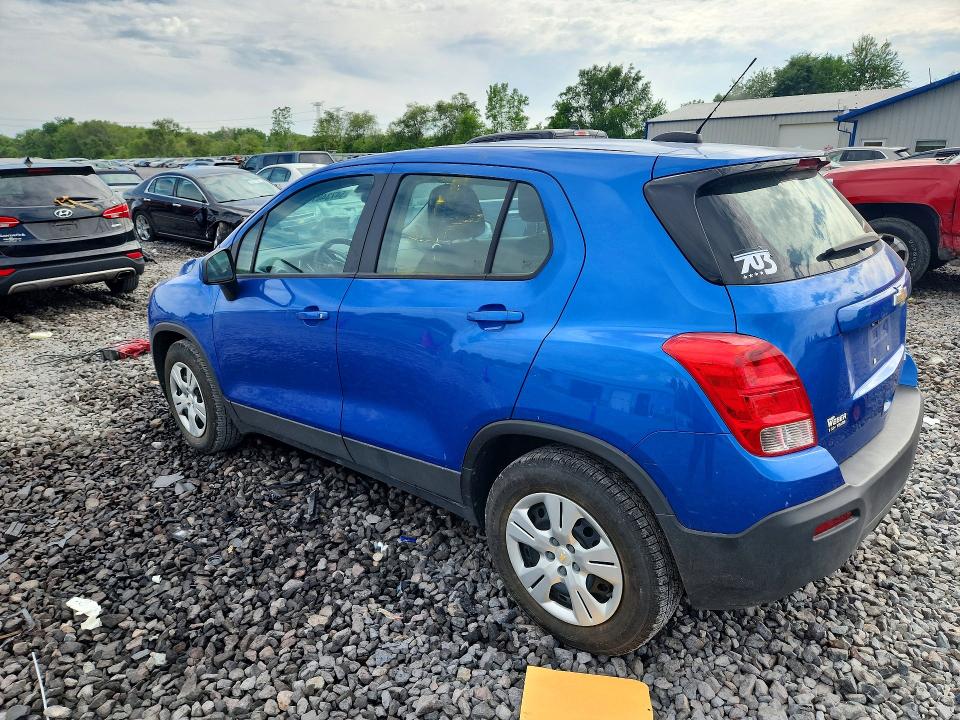 2016 Chevrolet Trax VIN KL7CJKSB7GB760989 COPART salvage auction — FRONT END, Il - Salvage Certificate, sold $1,650 on 2026-07-06 (photo 2)