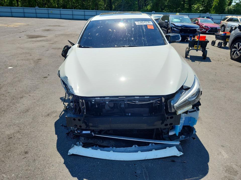 2022 Infiniti Q50 VIN JN1EV7BR1NM340224 COPART salvage auction — FRONT END, Nj - Cert Of Title-Salvage, sold $5,400 on 2026-07-02 (photo 5)