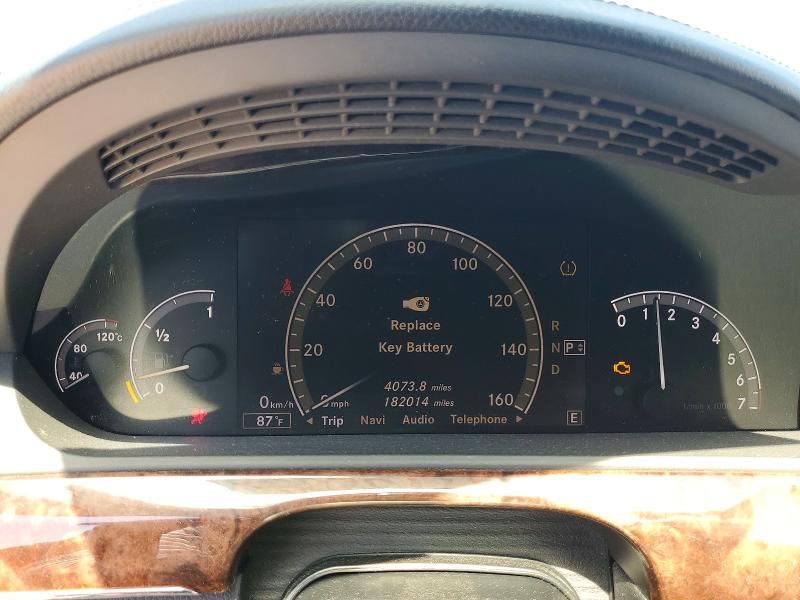2012 Mercedes-benz S-klasse VIN WDDNG7DBXCA479277 COPART salvage auction — FRONT END, Tx - Certificate Of Title, sold $1,100 on 2026-07-09 (photo 9)