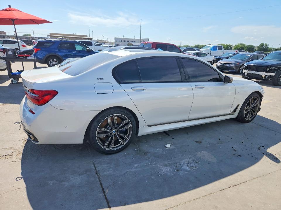 2019 BMW M760i xdrive VIN WBA7H6C58KG615050 COPART salvage auction — UNDERCARRIAGE, Tx - Salvage Vehicle Title, sold $11,100 on 2026-07-09 (photo 3)