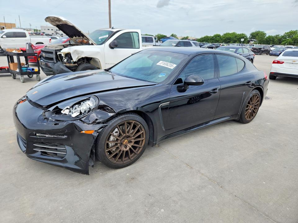 2014 Porsche Panamera VIN WP0AB2A70EL056354 COPART salvage auction — FRONT END, TX - SALVAGE VEHICLE TITLE, sold $6,300 on 2026-07-09 (photo 1)