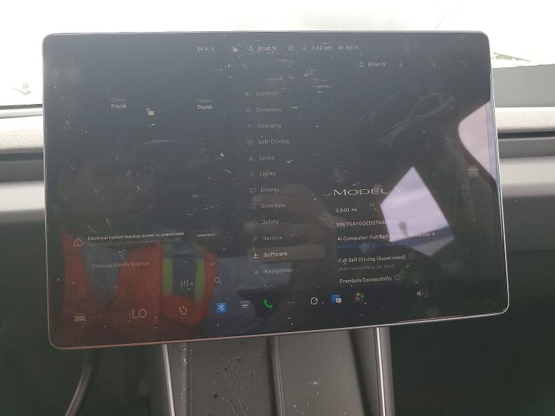 2026 Tesla VIN 7SAYGDED5TA601816 COPART salvage auction — FRONT END, Ca - Salvage Certificate, sold $12,700 on 2026-07-30 (photo 9)