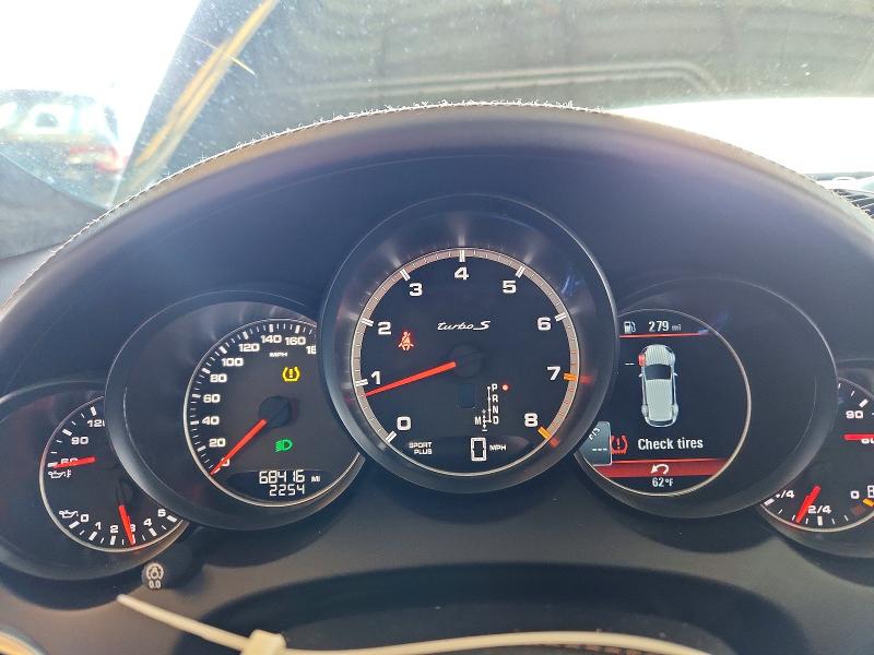 2017 Porsche Cayenne VIN WP1AC2A26HLA97026 COPART salvage auction — FRONT END, Ca - Salvage Certificate, sold $21,600 on 2026-09-21 (photo 9)