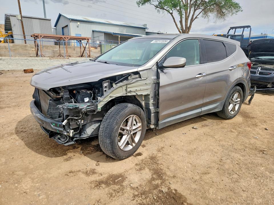 2018 Hyundai Santa fe VIN 5XYZT3LB8JG563466 COPART salvage auction — FRONT END, Nm - Cert Of Title-Salvage, sold $200 on 2026-07-30 (photo 1)