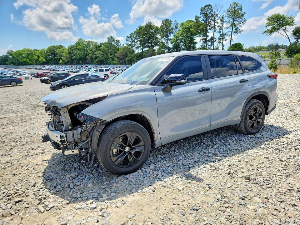 2024 Toyota Highlander VIN 5TDKARAH0RS536925 COPART salvage auction — FRONT END, Ga - Cert Of Title-Salvage, sold $17,100 on 2026-07-02 (photo 1)