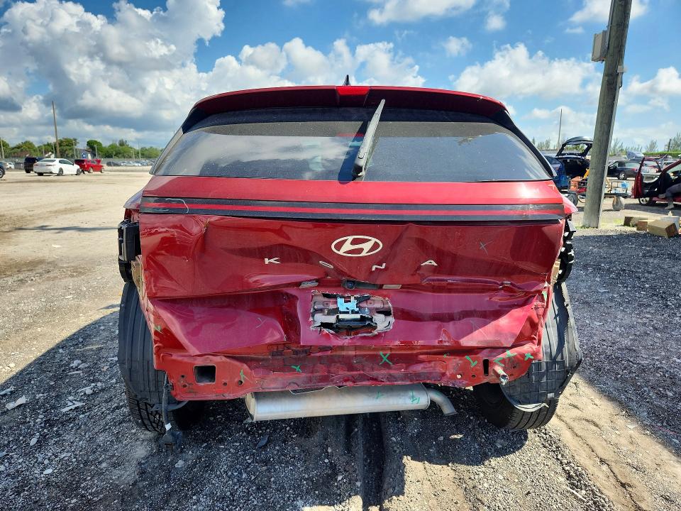 2024 Hyundai Kona VIN KM8HB3AB3RU122254 COPART salvage auction — REAR END, Fl - Certificate Of Destruction, sold $15 on 2026-07-21 (photo 6)