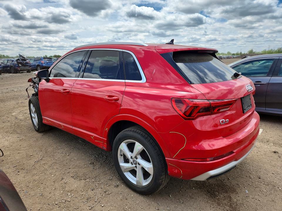 2020 Audi Q3 VIN WA1AECF33L1103740 COPART salvage auction — FRONT END, Il - Salvage Certificate, sold $6,600 on 2026-07-21 (photo 2)