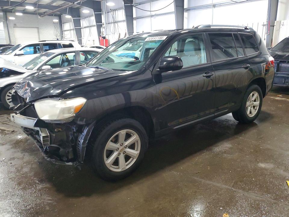 2010 Toyota Highlander VIN 5TDBK3EH3AS010135 COPART salvage auction — FRONT END, Mn - Cert Of Title-Prior Salvage, sold $1,100 on 2026-07-07 (photo 1)