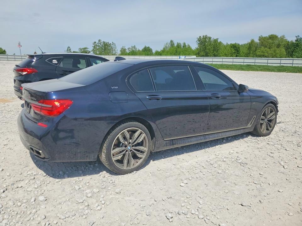 2018 BMW 7er VIN WBA7H6C55JG614713 COPART salvage auction — FRONT END, Mi - Certificate Of Title, sold $13,100 on 2026-07-02 (photo 3)